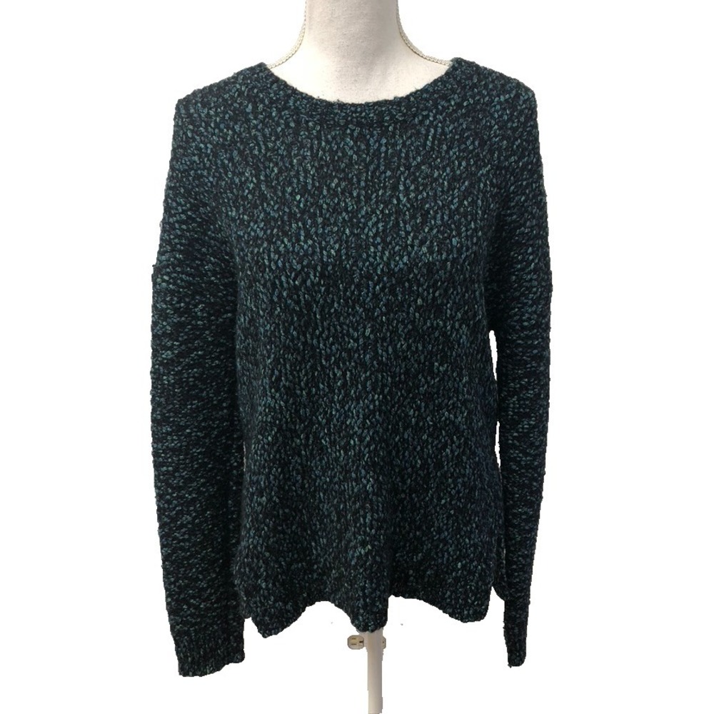 Vince Chunky Knit Sweater Jumper Womens‎ Medium Blue Black Pullover Normcore